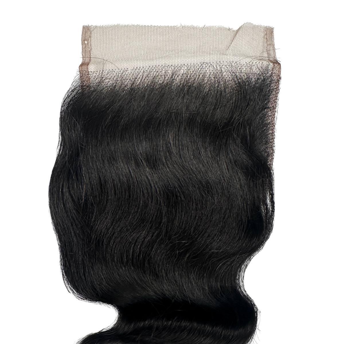 4x4 HD Jet Black Body Wave Closure