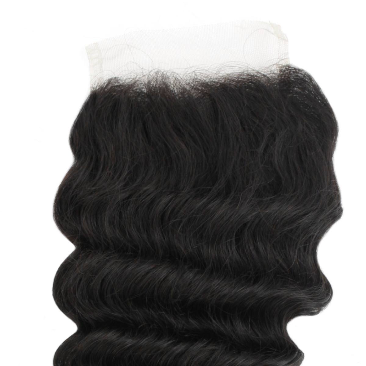 Raw 4x4 Transparent Deep Wave Closure