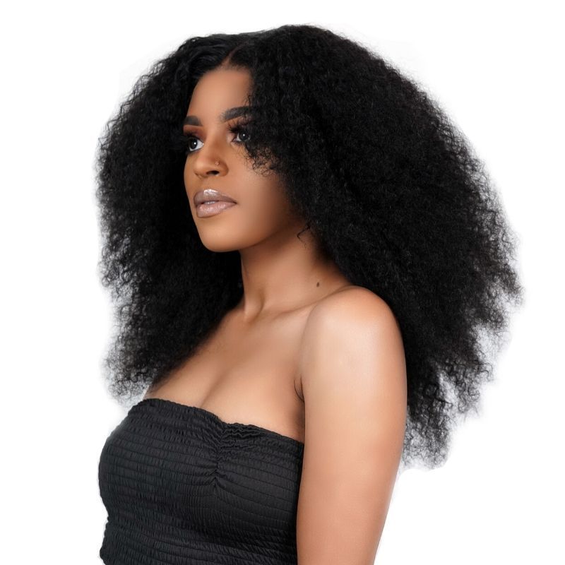 13x4 Transparent Lace Front Afro Kinky Curly Wig