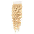 4x4 Transparent Blonde Deep Wave Closure