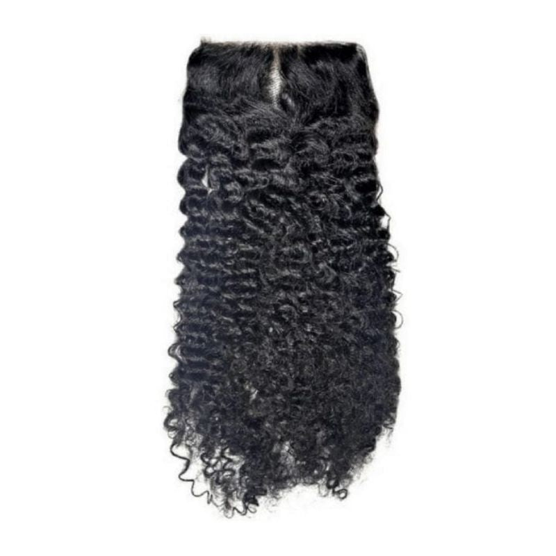 4x4 Transparent Afro Kinky Curly Closure