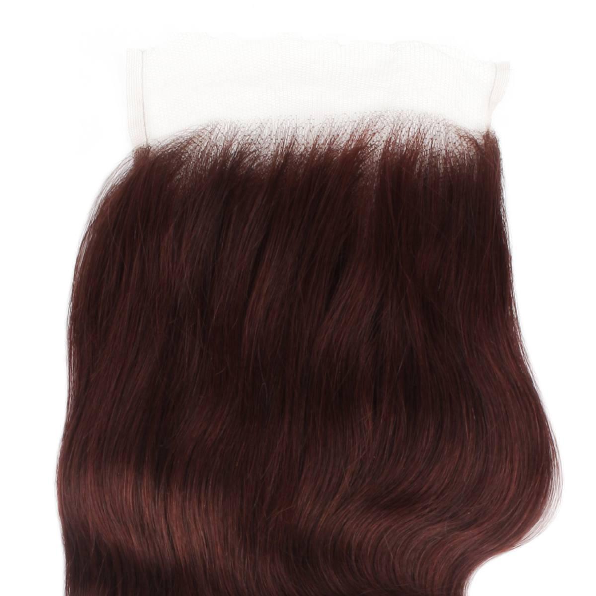 5x5 HD Burgundy Body Wave Closure