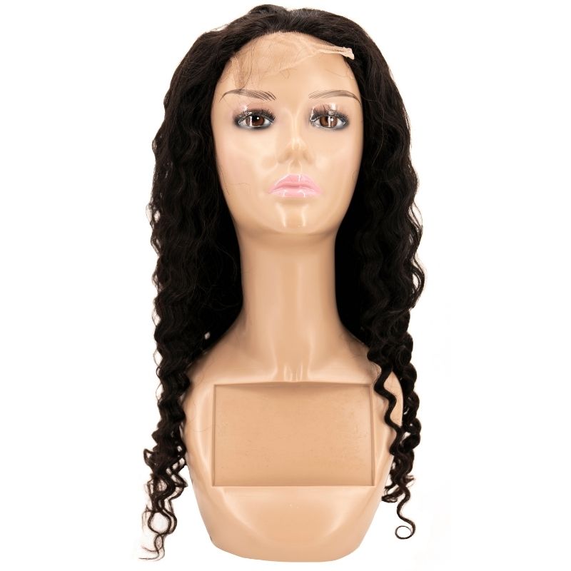 5x5 Transparent Closure Deep Wave Wig