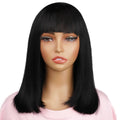Jet Black Bang Bob Wig
