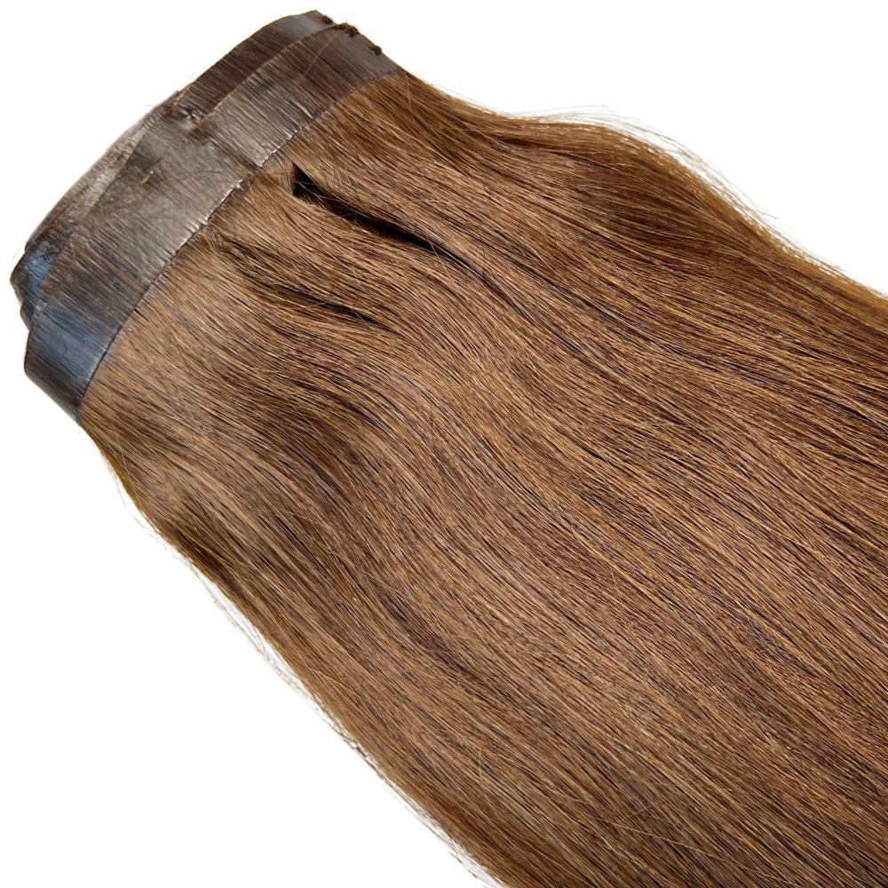Medium Brown Seamless Clip-In Hair Extensions