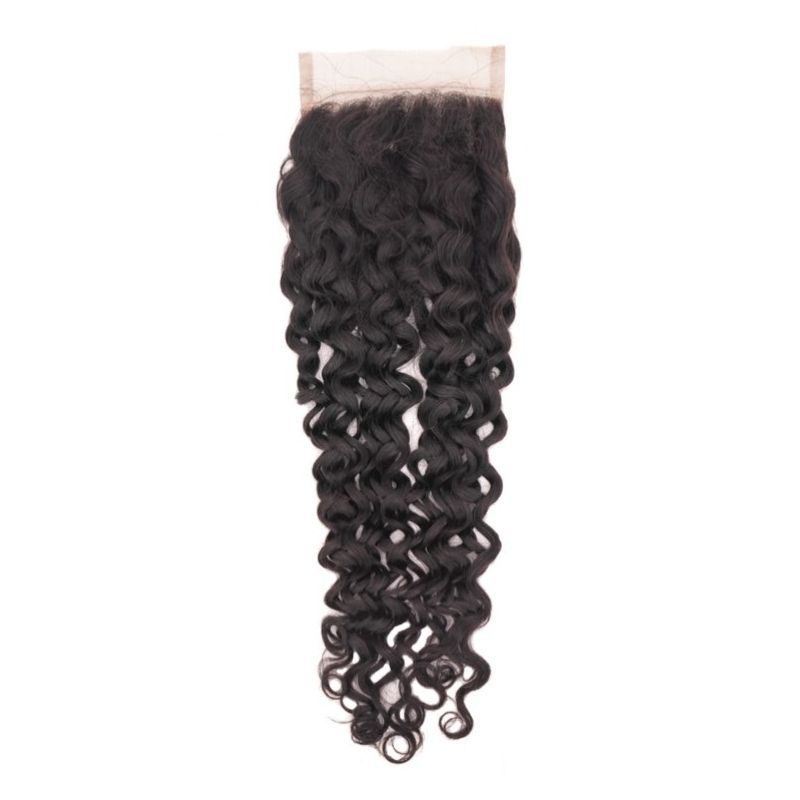 Raw 4x4 Transparent Italian Curl Closure