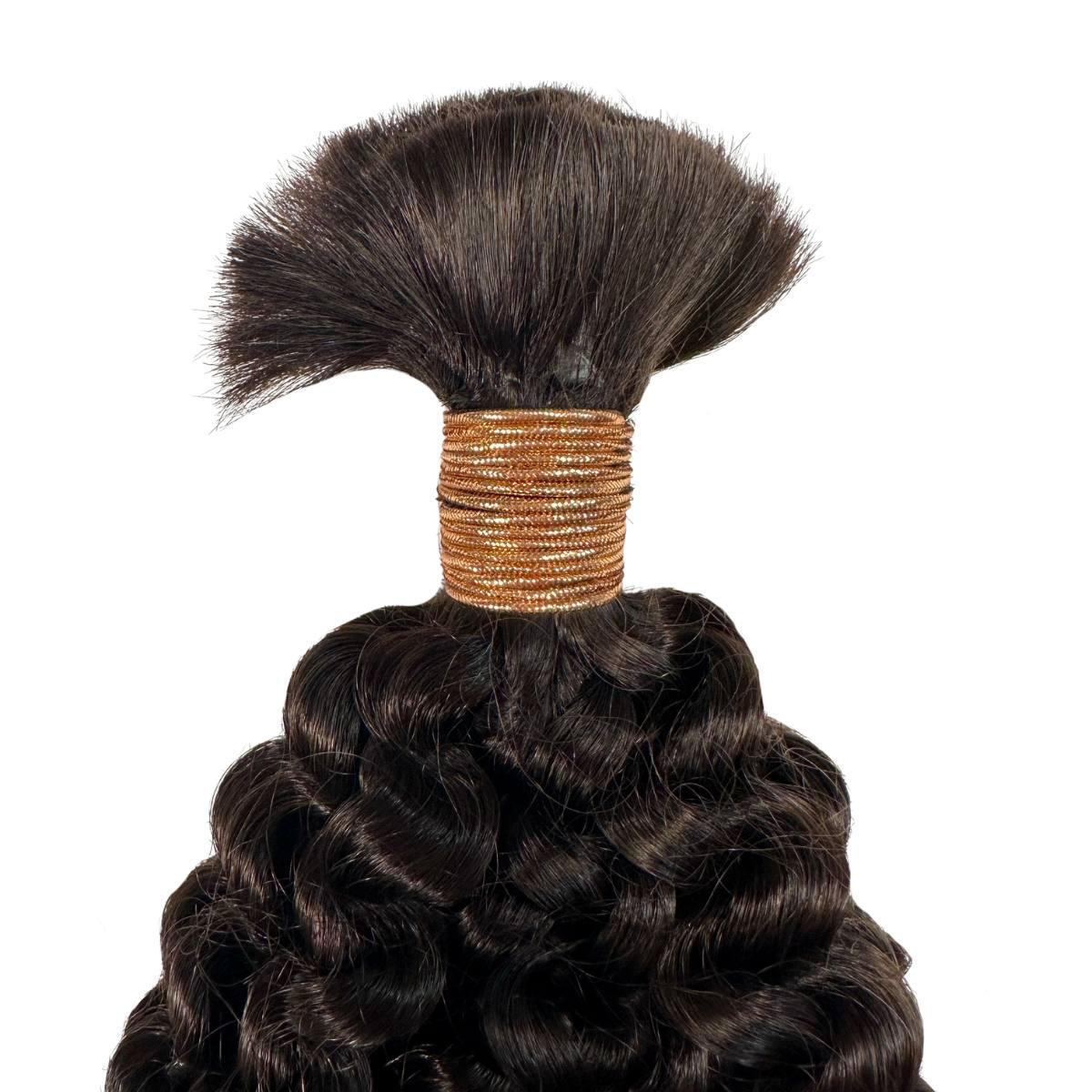 Kinky Curly Bulk Human Braiding Hair